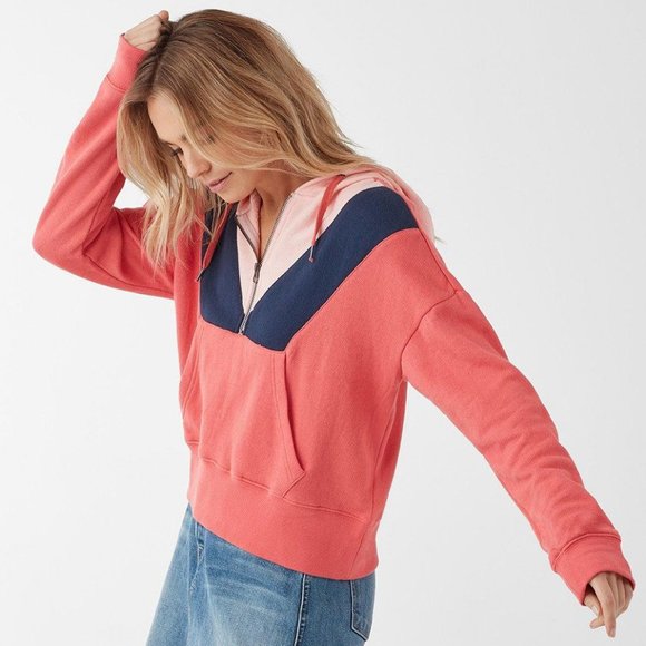 NEW Splendid Ryder Active Colorblock Hoodie S $128 - Picture 2 of 9